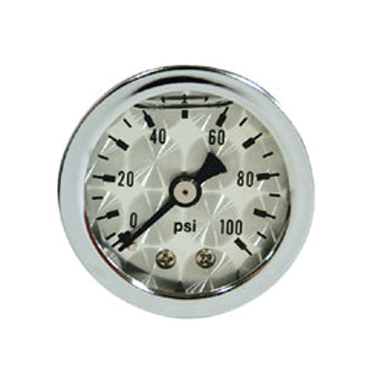 Oil Pressure Gauge Engine-Turned 100psi For Harley-Davidson