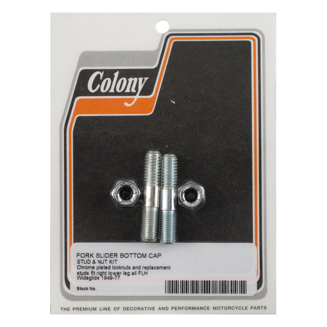 Colony Stud Kit, Fork Axle Cap For Harley-Davidson