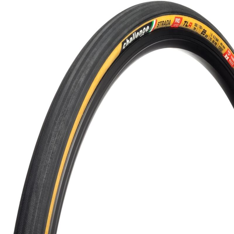 Neumático CHALLENGE HTLR Strada Pro tubeless 700X25 Blk/Tan CHALLENGE 547