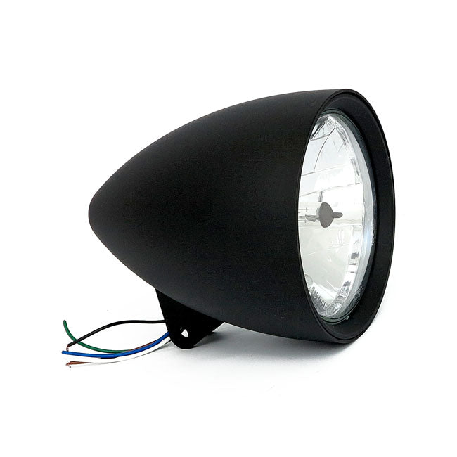 Smoothie 5-3/4" Headlamp W/O Visor, Blk For Harley-Davidson
