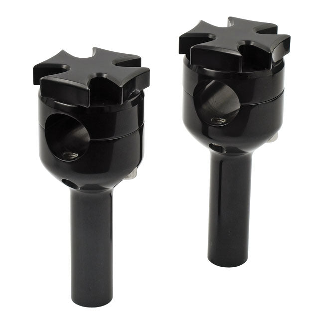 Flat Maltese Riser, 4" Black For Harley-Davidson