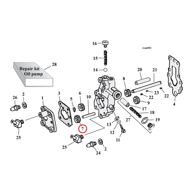 Jims Oil Pump Gear, Idle For Harley-Davidson