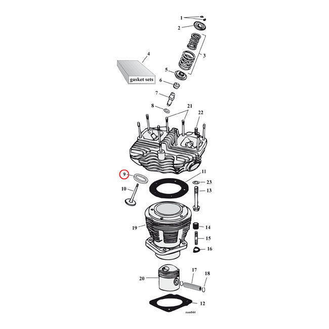 S&S Valve Seat, Int. Std. 1.950" For Harley-Davidson