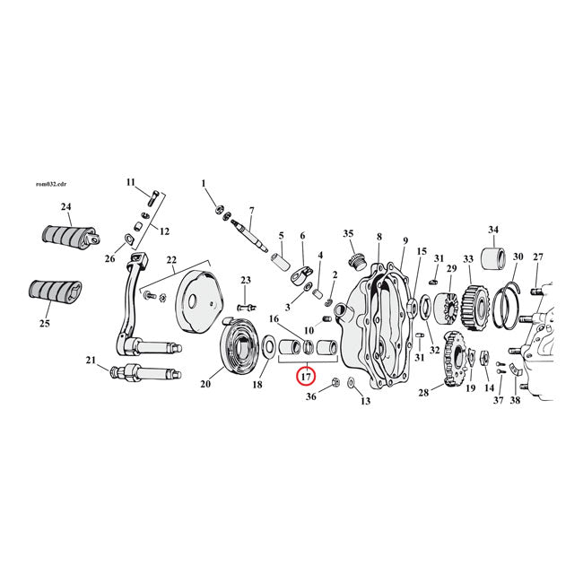 Jims Kickstart Shaft Bushing Kit For Harley-Davidson