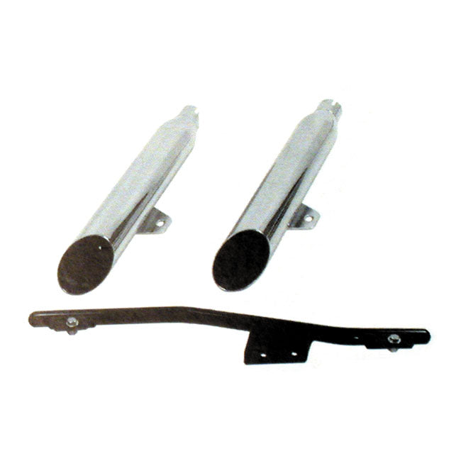 Paughco Repl. Muffler Kit. Slash Cut For Harley-Davidson