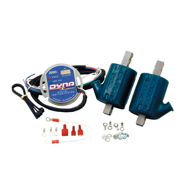 Dyna 2000i Single Fire/Plug Kit, 2 Coils For Harley-Davidson