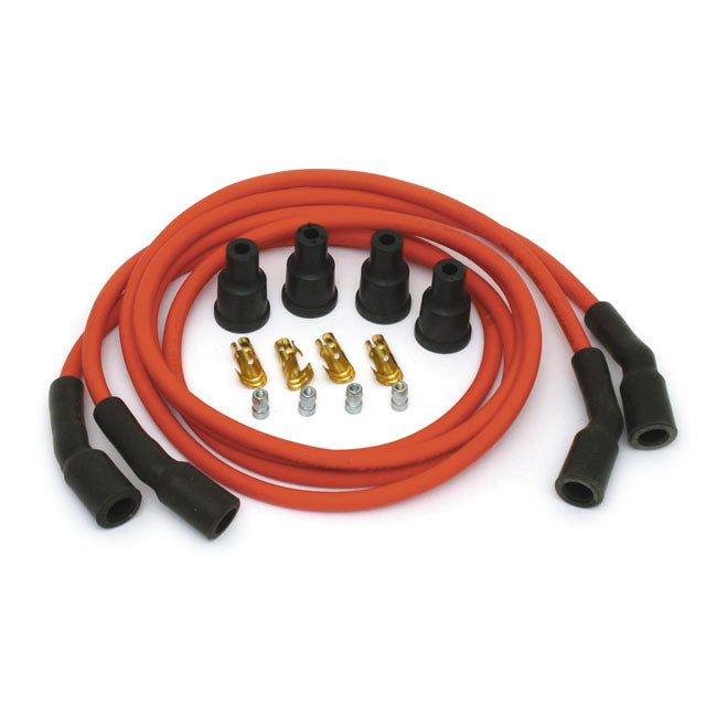 Dyna, Spark Plug Wire Set 7mm Red For Harley-Davidson