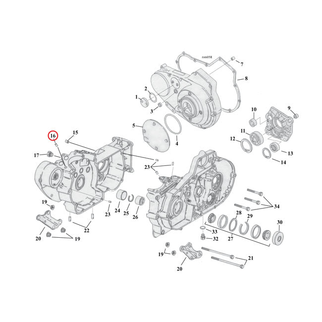 Crankcase Roll Pin For Harley-Davidson
