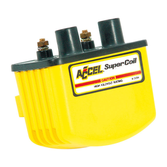 Accel 'SINGLE Fire Super Coil'. Yellow For Harley-Davidson