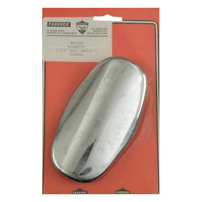 Paughco Chrome 5 1/2 Inch Heat Shield For Harley-Davidson