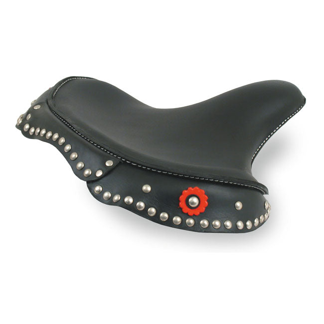 Solo Seat, Black Deluxe Early Style For Harley-Davidson