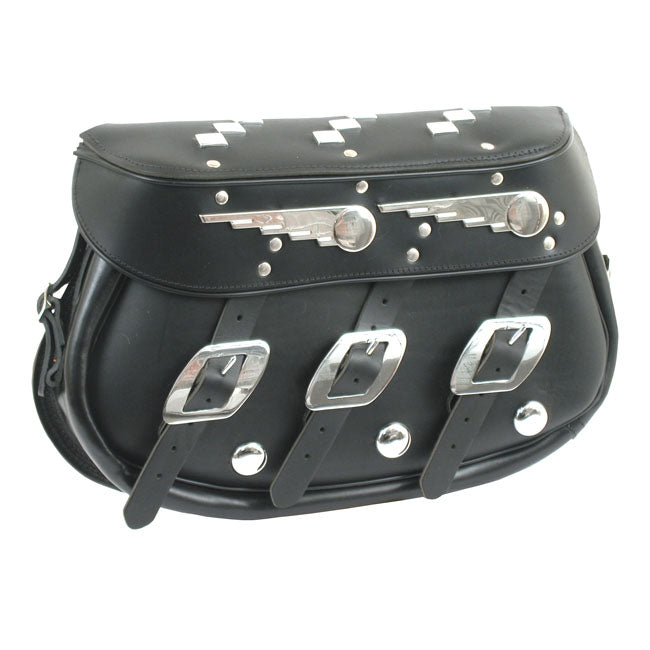 Speedking Softail Saddlebags, Black For Harley-Davidson