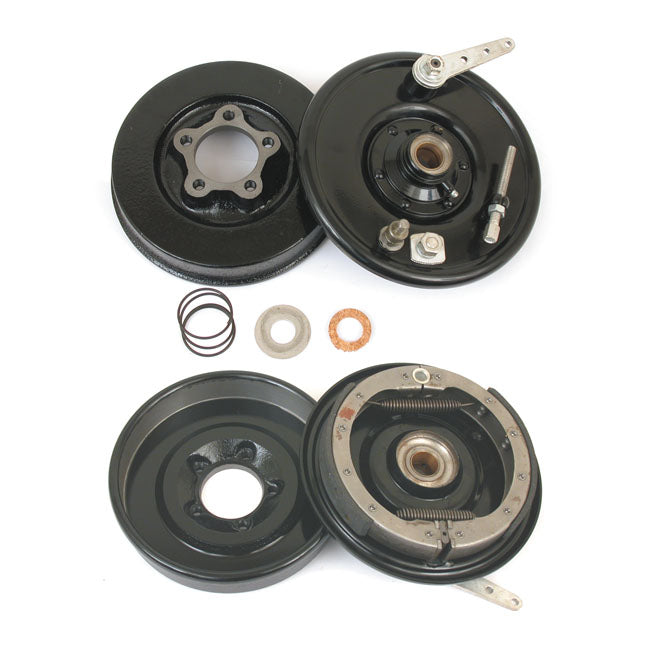 Front Brake Drum Kit, Black For Harley-Davidson