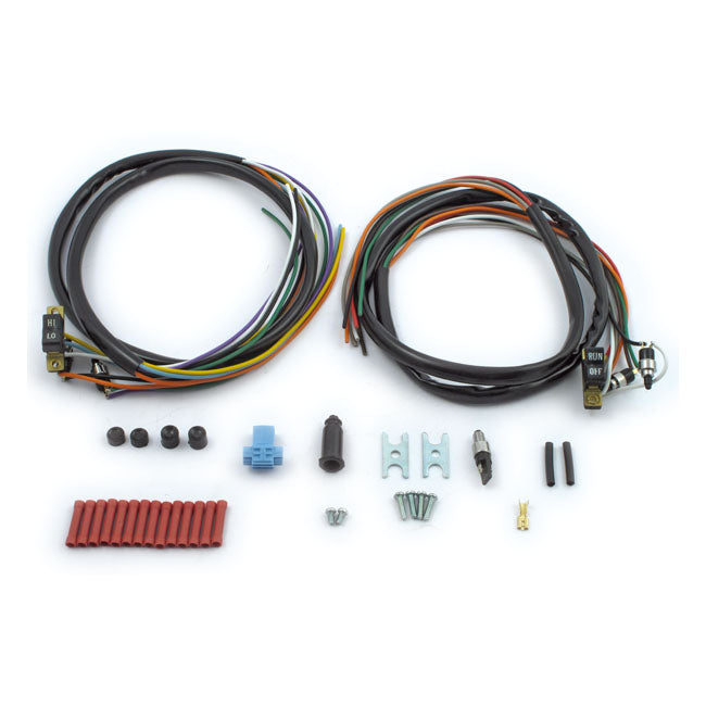 H/B Wire Harness And Switch Kit, Black For Harley-Davidson