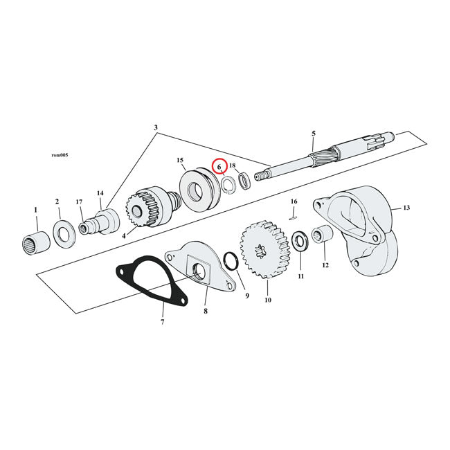 Retaining Rings, Starter Shaft For Harley Davidson