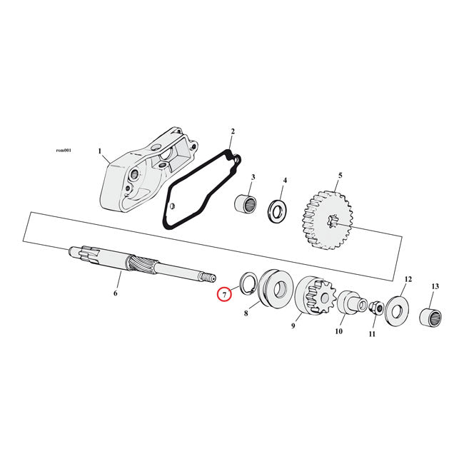 Retaining Rings, Starter Shaft For Harley Davidson