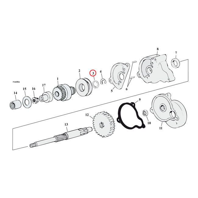 Retaining Rings, Starter Shaft For Harley Davidson