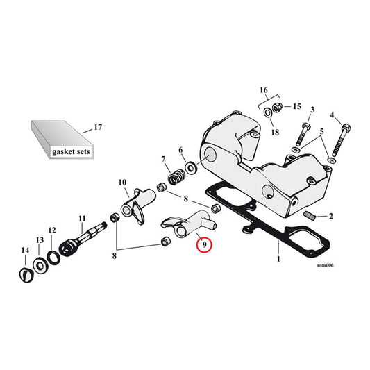 Rocker Arm Front Exhaust For Harley-Davidson