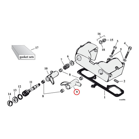 Rocker Arm Rear Intake For Harley-Davidson