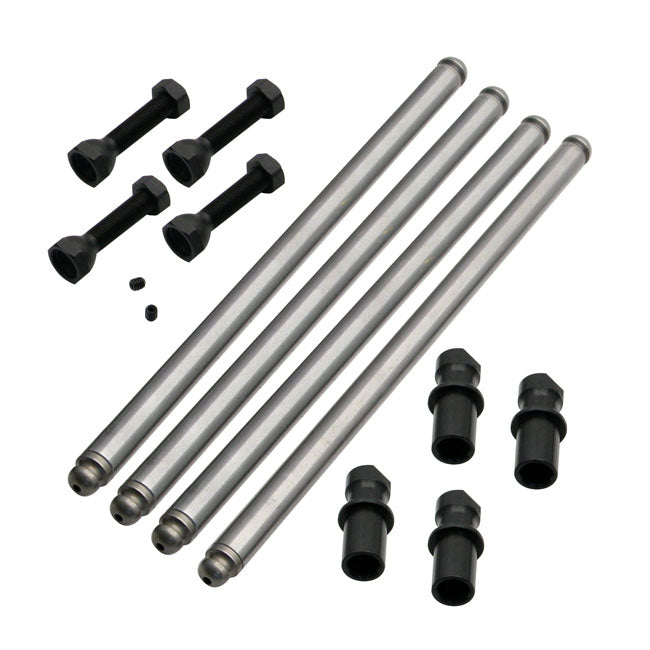 S&S Adj. Chrome Moly Solid Pushrod Set For Harley-Davidson