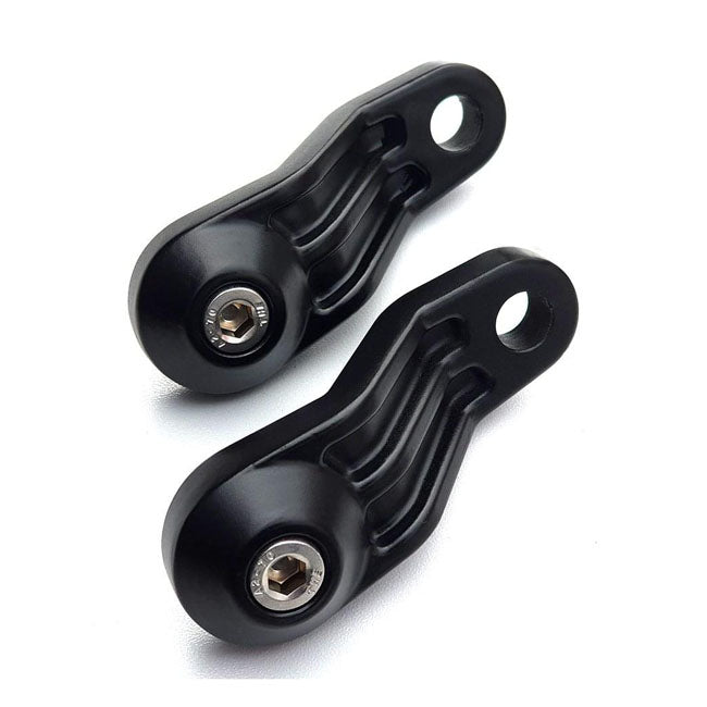 Motone, Ribbed Triline Turn Signal Brackets. Black