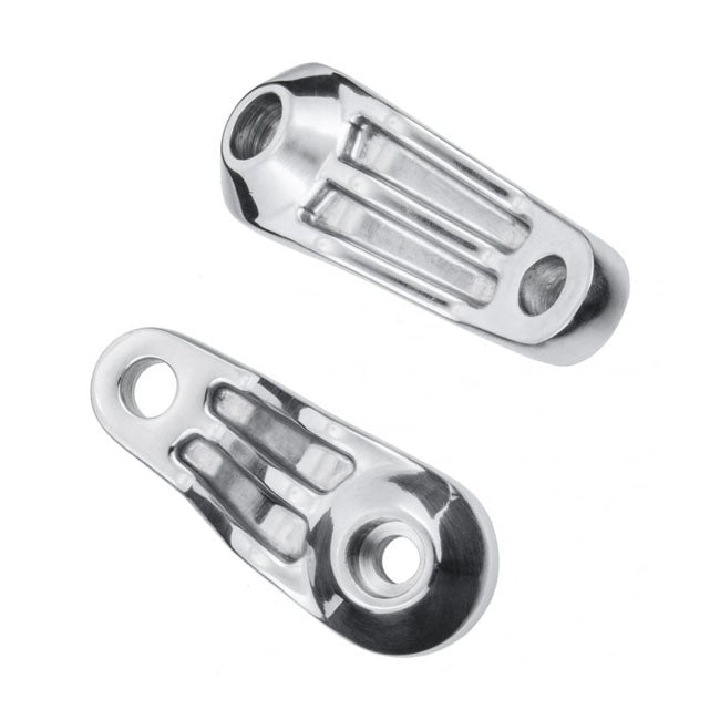 Motone, Ribbed Triline Turn Signal Brackets. Polished