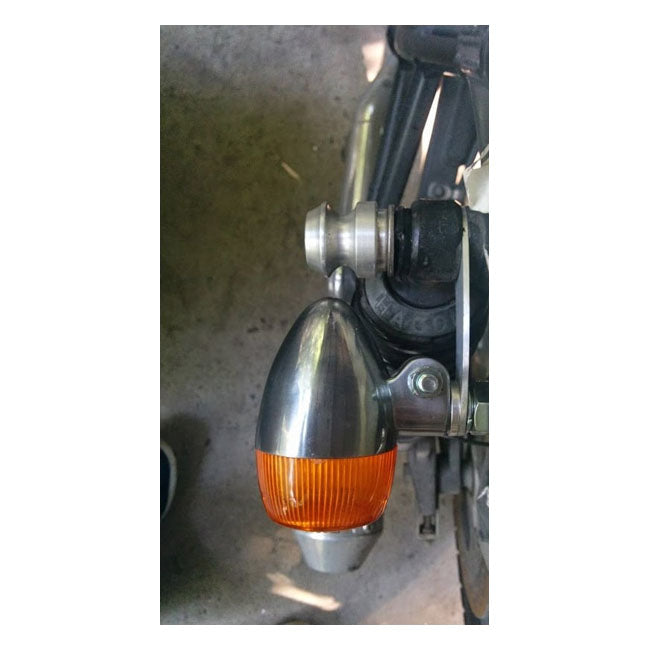 Motone, Turn Signal Brackets, Top Shock Mount. Polished