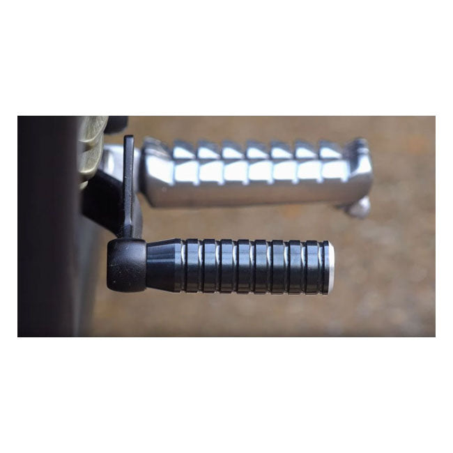Motone, Extended Shifter Peg Ribbed. Black