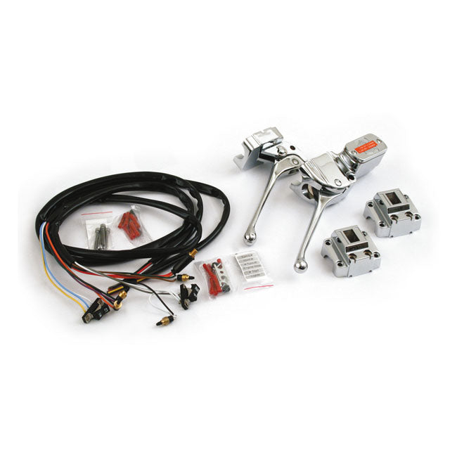 Chrome Handlebar Control Kit For Harley-Davidson