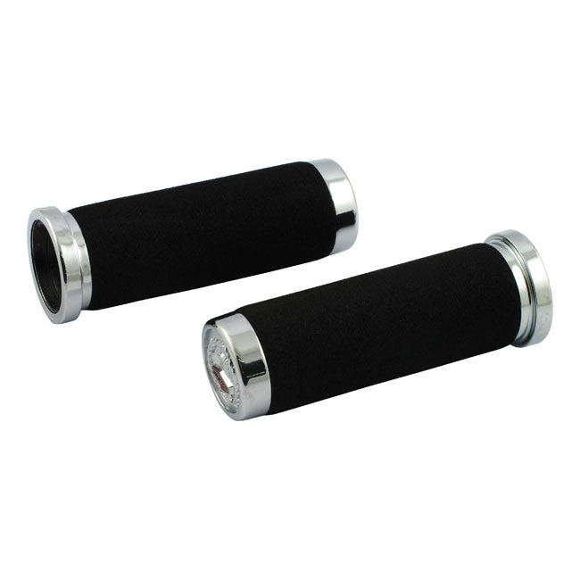 Cushion Grip Set, Eagle End Caps For Harley-Davidson