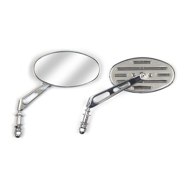 Slotted Cateye Mirror, Short Stem For Harley-Davidson