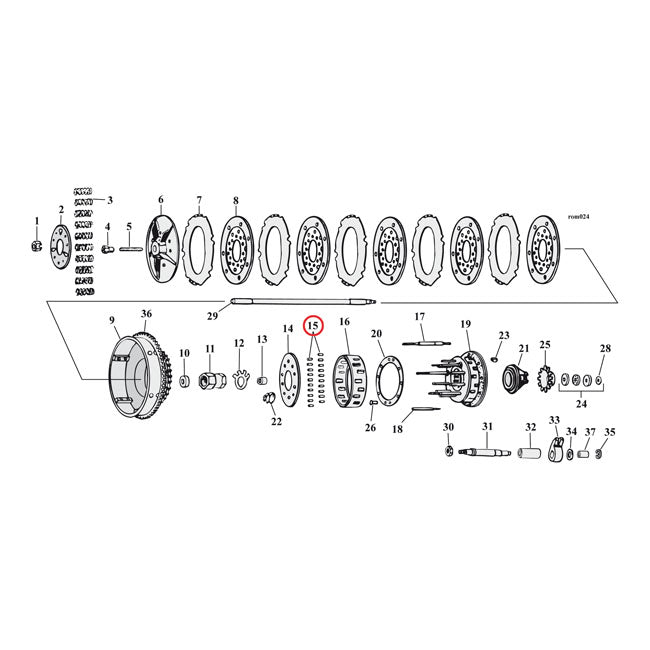 Clutch Hub Roller Std. For Harley-Davidson