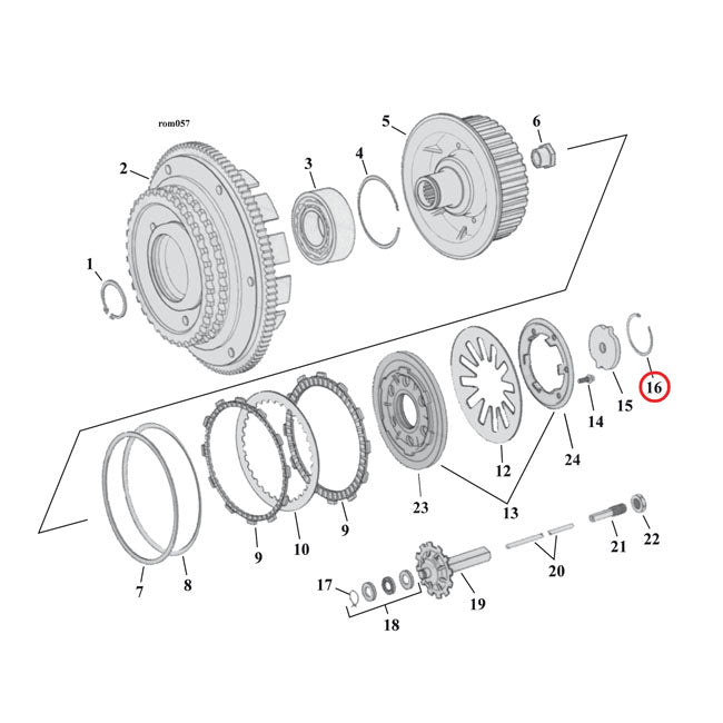 5 Circlip Ajustador Embrague Para Harley-Davidson Clutch Circlip Retaining Ring