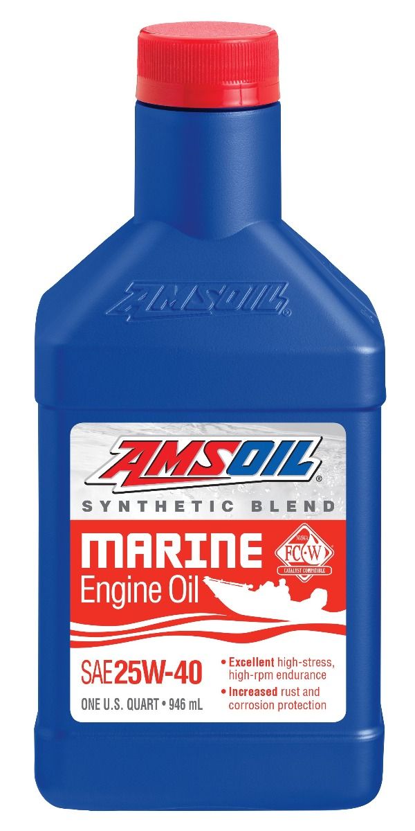 Aceite Nautica Amsoil 25W-40 Synthetic Marine Engine Oil 946 mL WCMQT