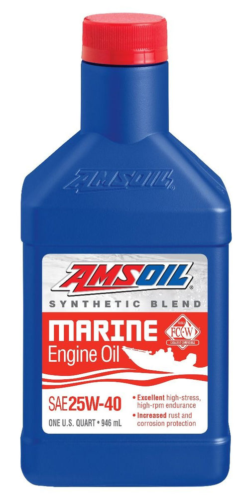 Aceite Nautica Amsoil 25W-40 Synthetic Marine Engine Oil 946 mL WCMQT