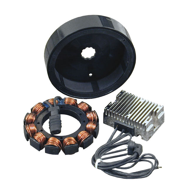 Spyke 32 Amp Charge Kit, Chr. Regulator For Harley-Davidson
