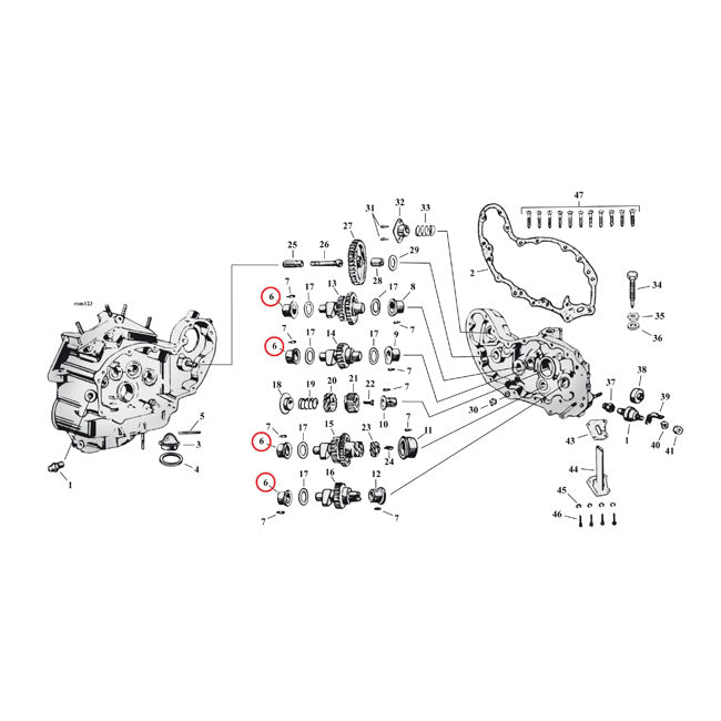 Bushing, Camshaft Inner For Harley-Davidson