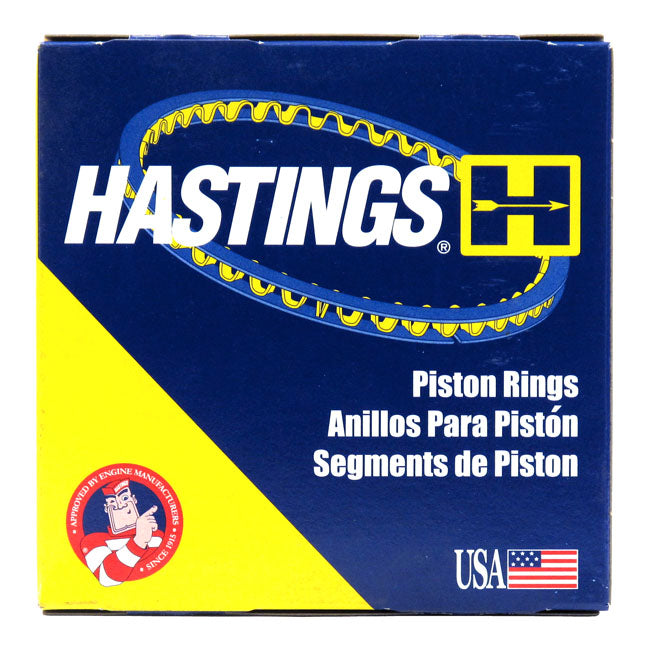 Hastings, 3-7/16" Bore Chr/Moly Piston Ring Set. Std For Harley Davidson