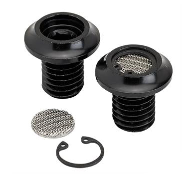 Tornillos Respiradero Para Harley-Davidson Lowbrow Breather Bolts Black