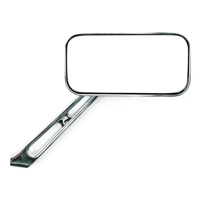 Mirror Rectangular Long Stem Chrome For Harley-Davidson