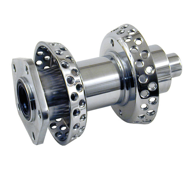 Fxst Single Flange Hub, Chrome, 80-Sp For Harley-Davidson