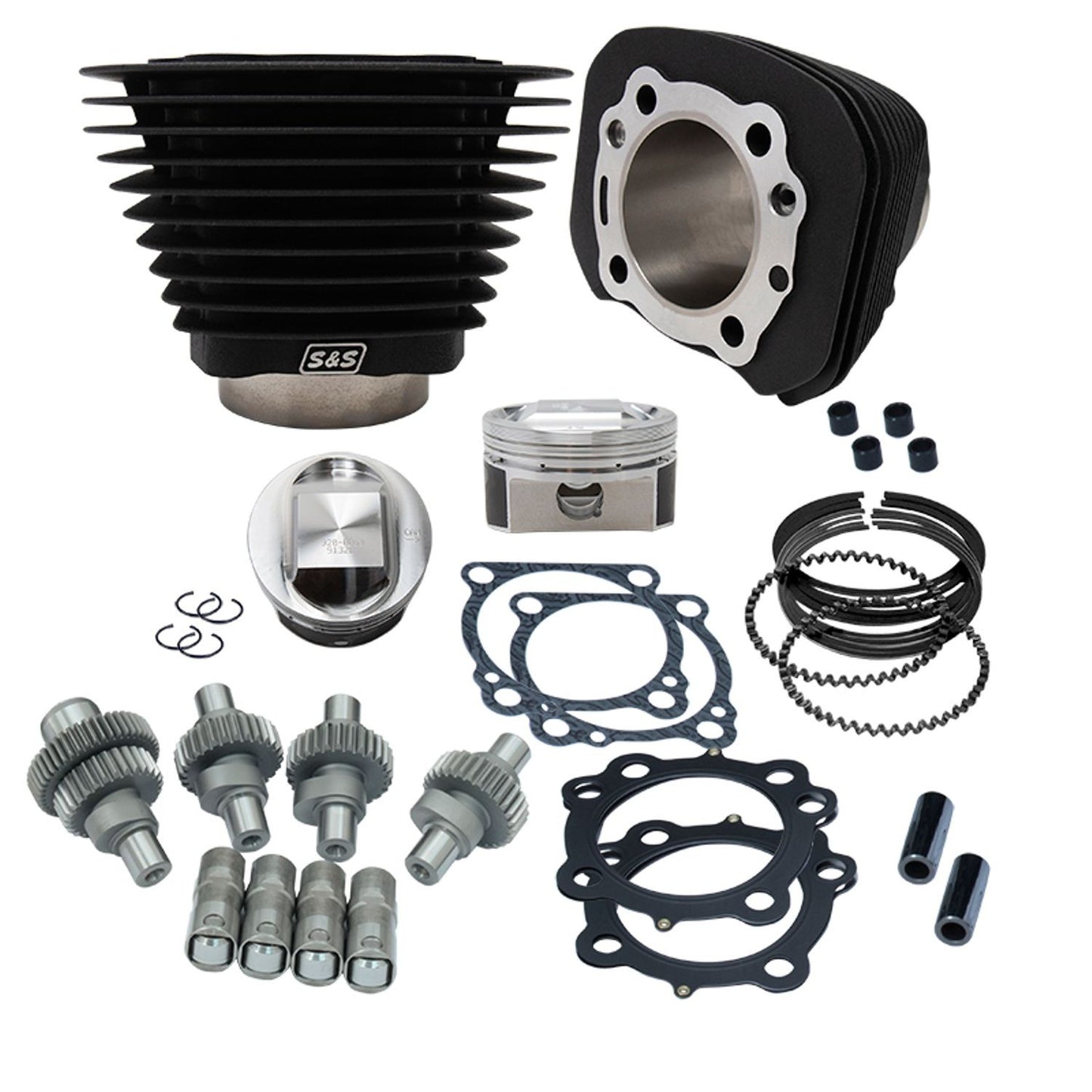 S&S Hooligan 1250cc Big Bore Kit Black For Harley-Davidson Sportster