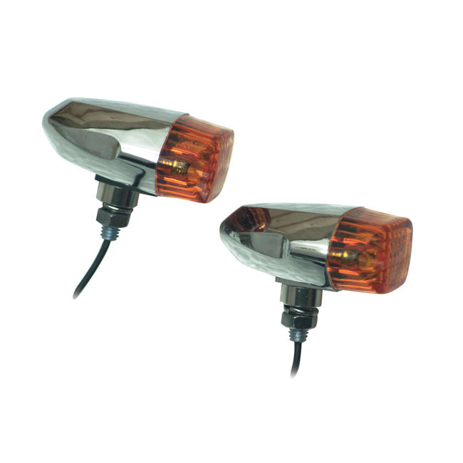 Bantam Turn Signals, Amber Lens For Harley-Davidson