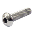 5 Tornillo Pulgadas 3/8-16 X 1-1/2" Cabeza Botón Acero Inoxidable Pulido