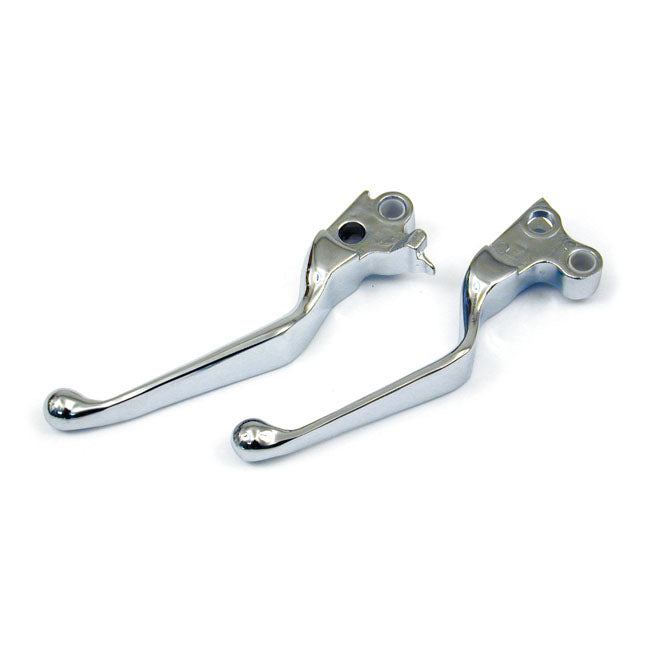 Std Style Handlebar Lever Set, Chrome For Harley-Davidson