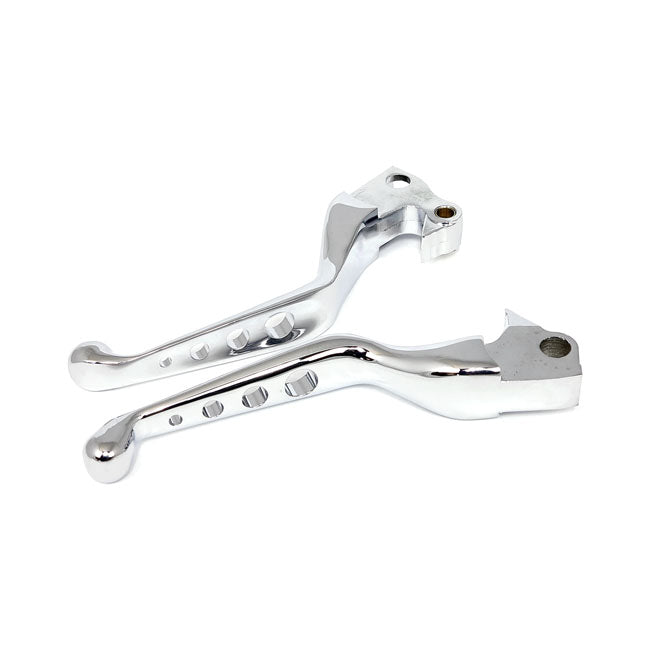 Chrome Hole Buckshot Hand Lever Set For Harley-Davidson Sportster 2004-2013