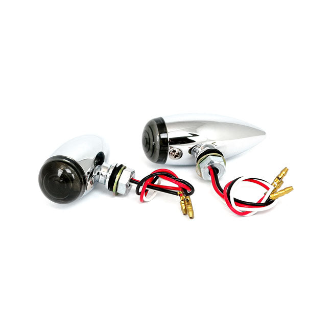 Micro Led Bullet Taillight, Chrome For Harley-Davidson