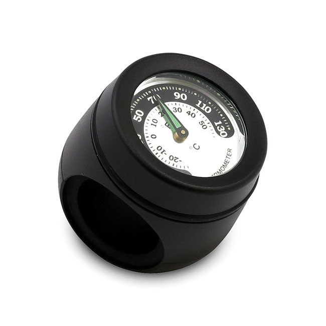Handlebar Mounted Thermometer, Black For Harley-Davidson