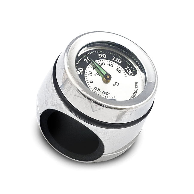 Handlebar Mounted Thermometer, Chrome For Harley-Davidson