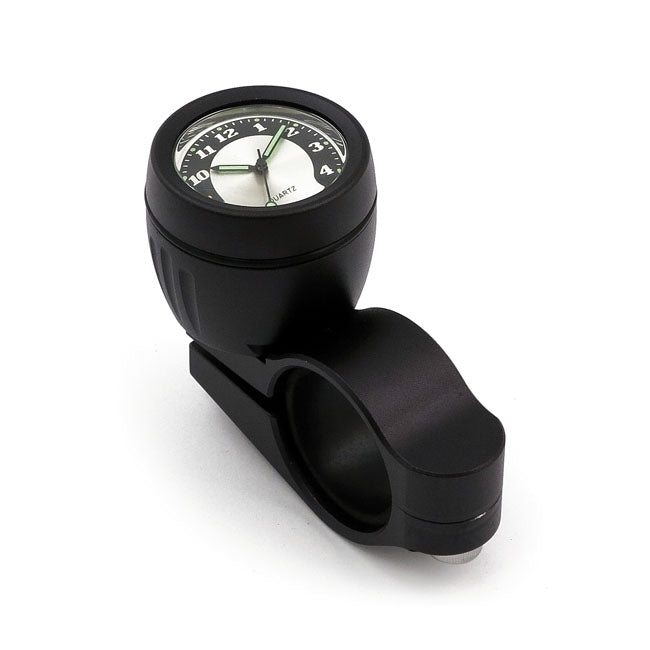 Handlebar Mounted Clock, Black For Harley-Davidson